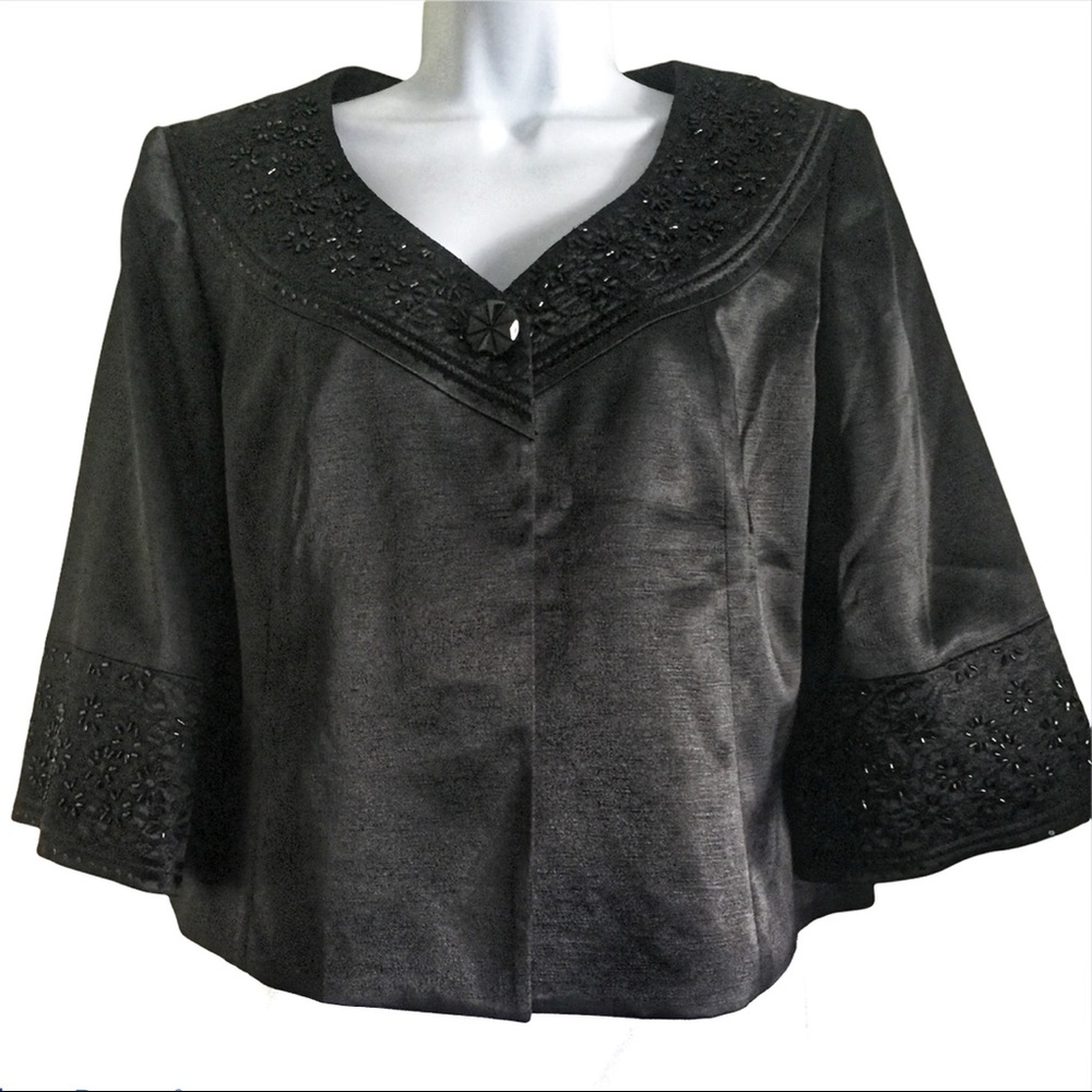 VINTAGE KASPER Beaded Evening Jacket Sz 8
